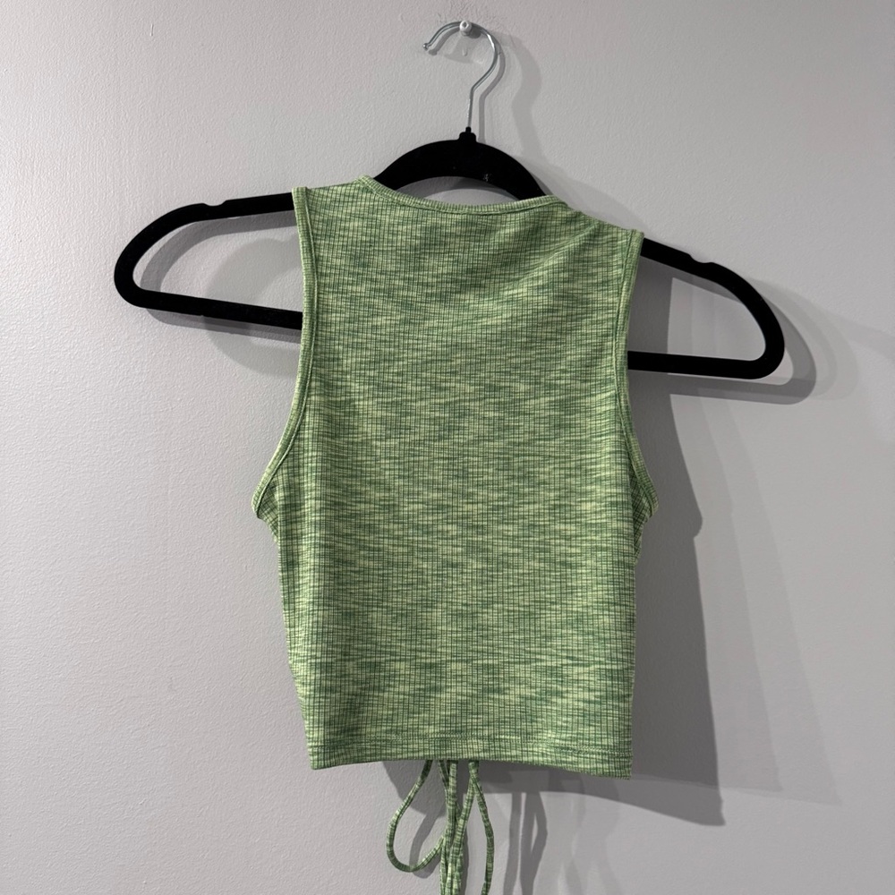 Divided Light Green Ribbed Top - Picture 3 of 4